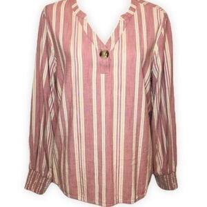 A.N.A. Stripe V-Neck Top
